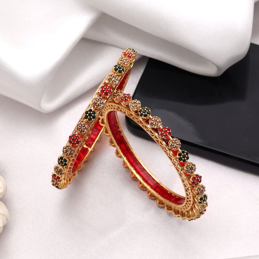 Multi Color Gold Plated Bangle