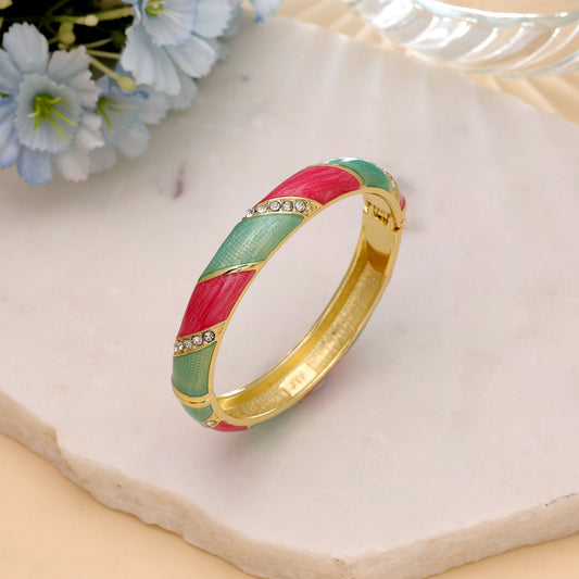 Rani & Pista Green Color Fashion Bangle Featuring Stylish Ethnic Appeal