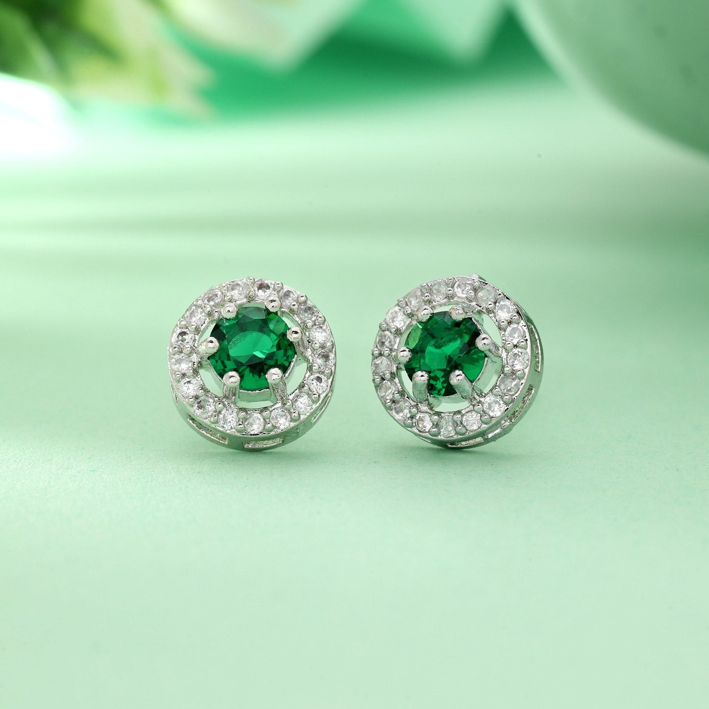 Multi Color 6 Pairs Stylish American Diamond Stud Earrings Combo For Women’S Daily Wear