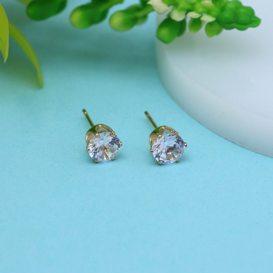 White Color Stud Earrings Combo Of 60 Pairs