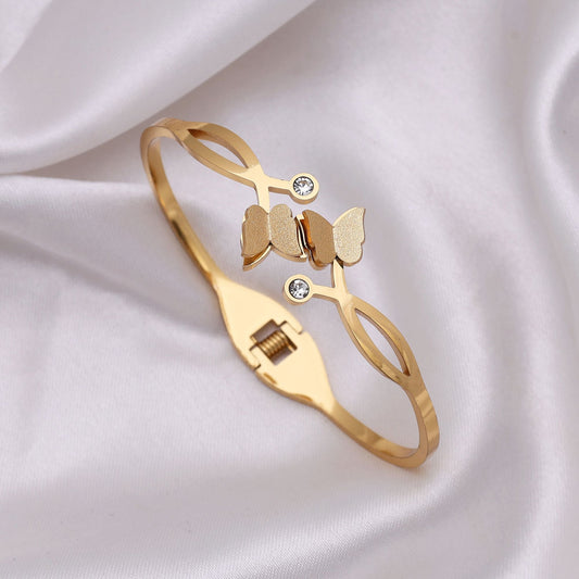 Gold Color American Diamond Anti Tarnish Bracelet With Premium Sparkle And Long Lasting Finish