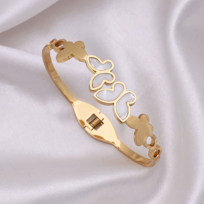 Gold Color Anti Tarnish Bracelet Featuring Smooth Polish And Durable Stainless Steel Quality