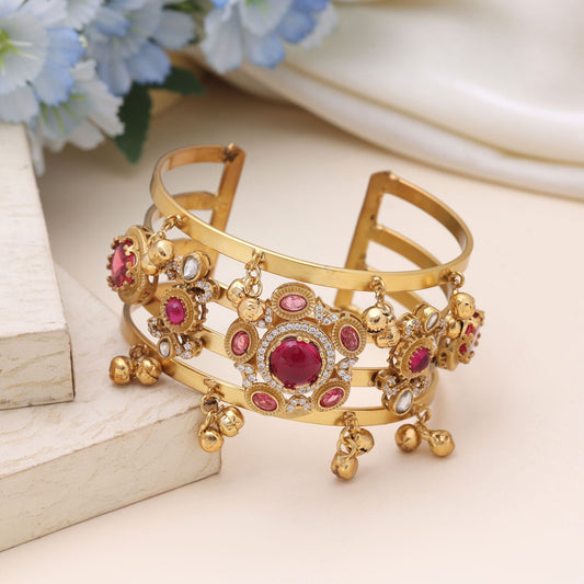 Rani Color American Diamond Bracelet Featuring Royal Charm And Elegant Finish