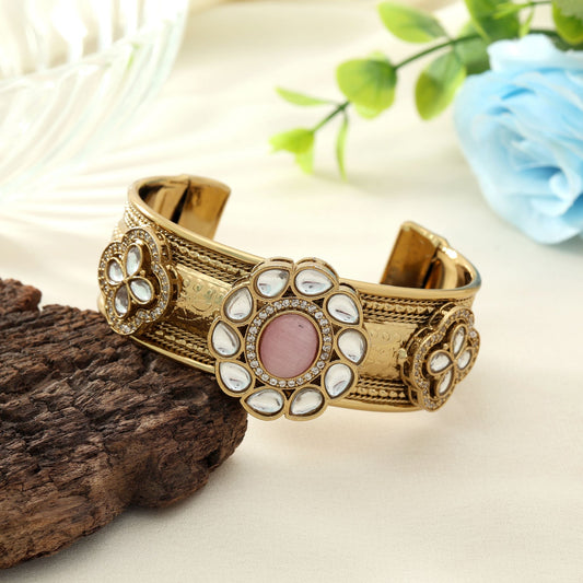 Pink Color American Diamond Bracelet Trendy Stylish Feminine Jewelry Design
