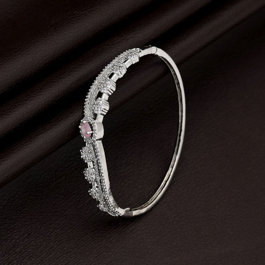 Rosa Armband mit amerikanischen Diamanten, weiches, elegantes Schmuckdesign für den Alltag