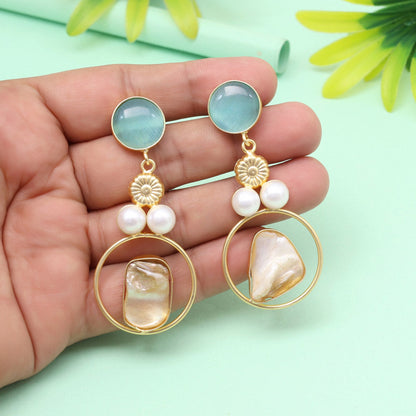 Clear Sky Blue Color Amrapali Earrings