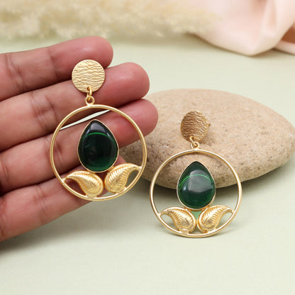 Elegant Green Color Amrapali Earrings