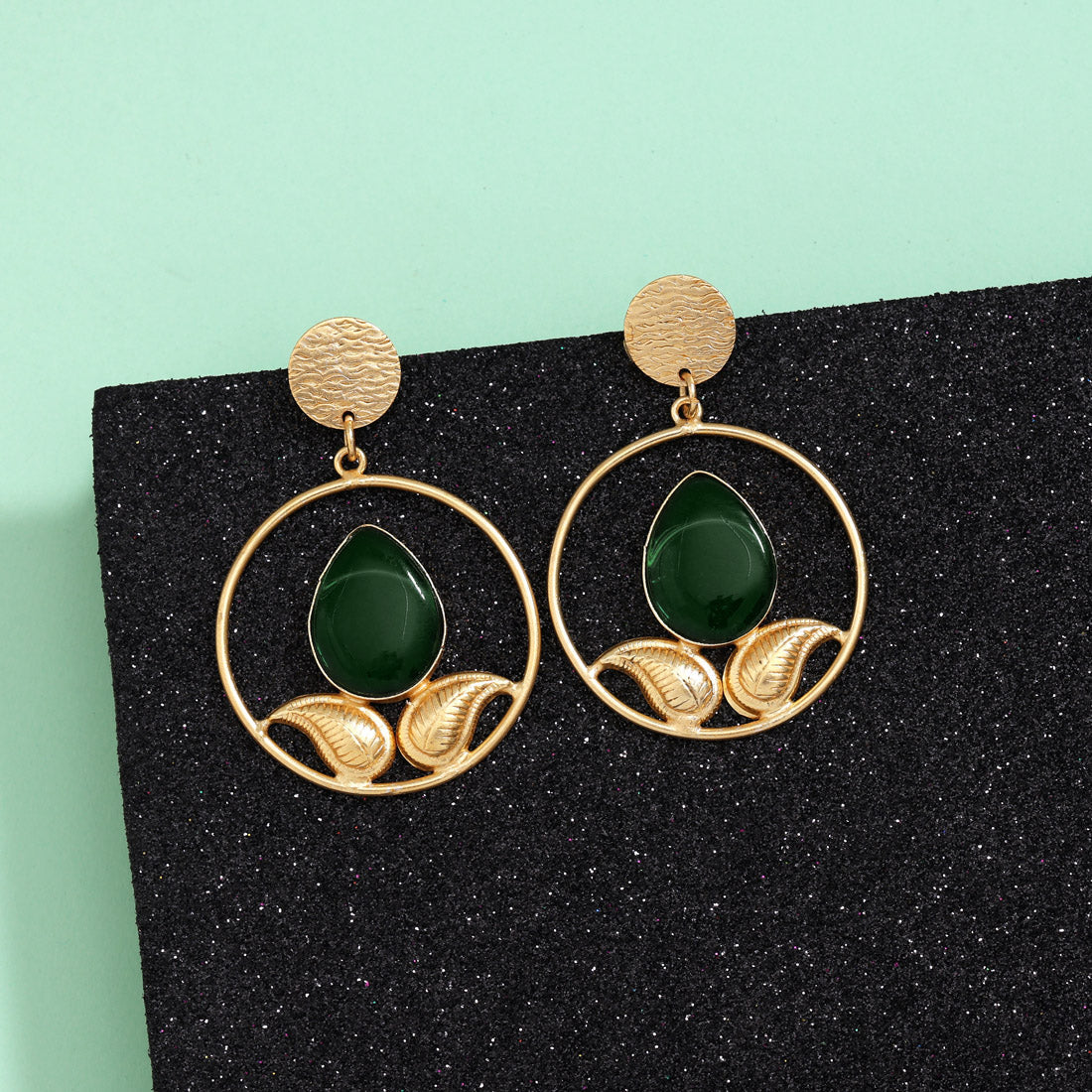 Elegant Green Color Amrapali Earrings
