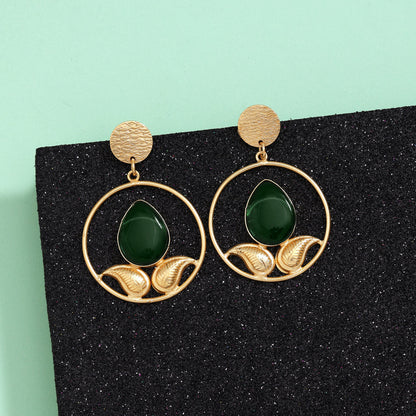 Elegant Green Color Amrapali Earrings