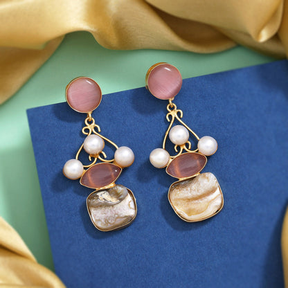 Elegant Pink Color Amrapali Earrings