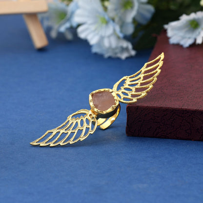 Light Pink Color Amrapali Rings Crafted With Delicate Design For Elegant Traditional Fashion