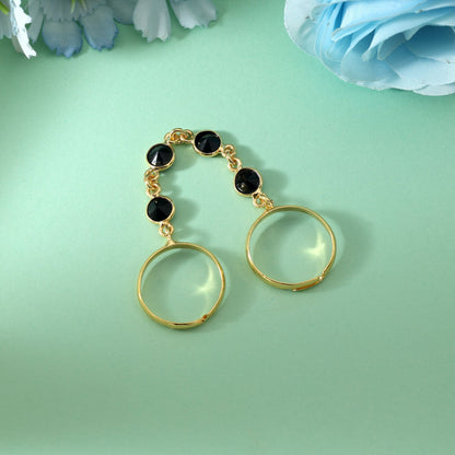 Schwarze Amrapali-Ringe, gefertigt für ein mutiges Statement-Styling bei festlichen Anlässen