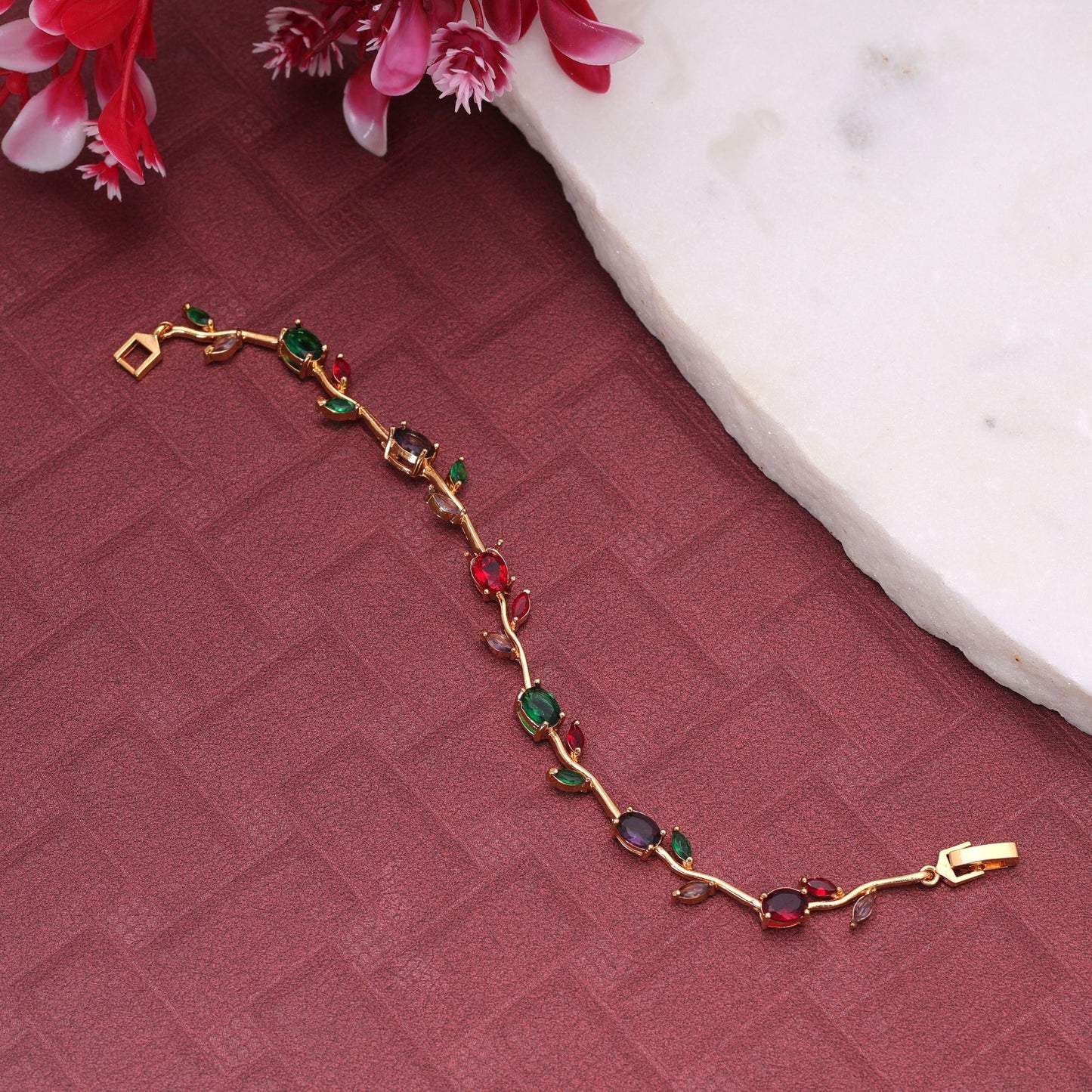 Multi Color Tulip Bracelet with Elegant Handmade Design for Stylish Traditional Fashion Wear Accessories