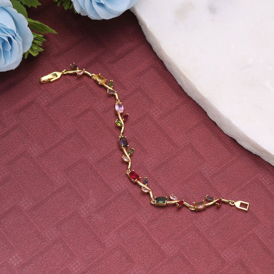 Red & Yellow Color Tulip Bracelet Crafted with Vibrant Traditional Design for Special Occasions