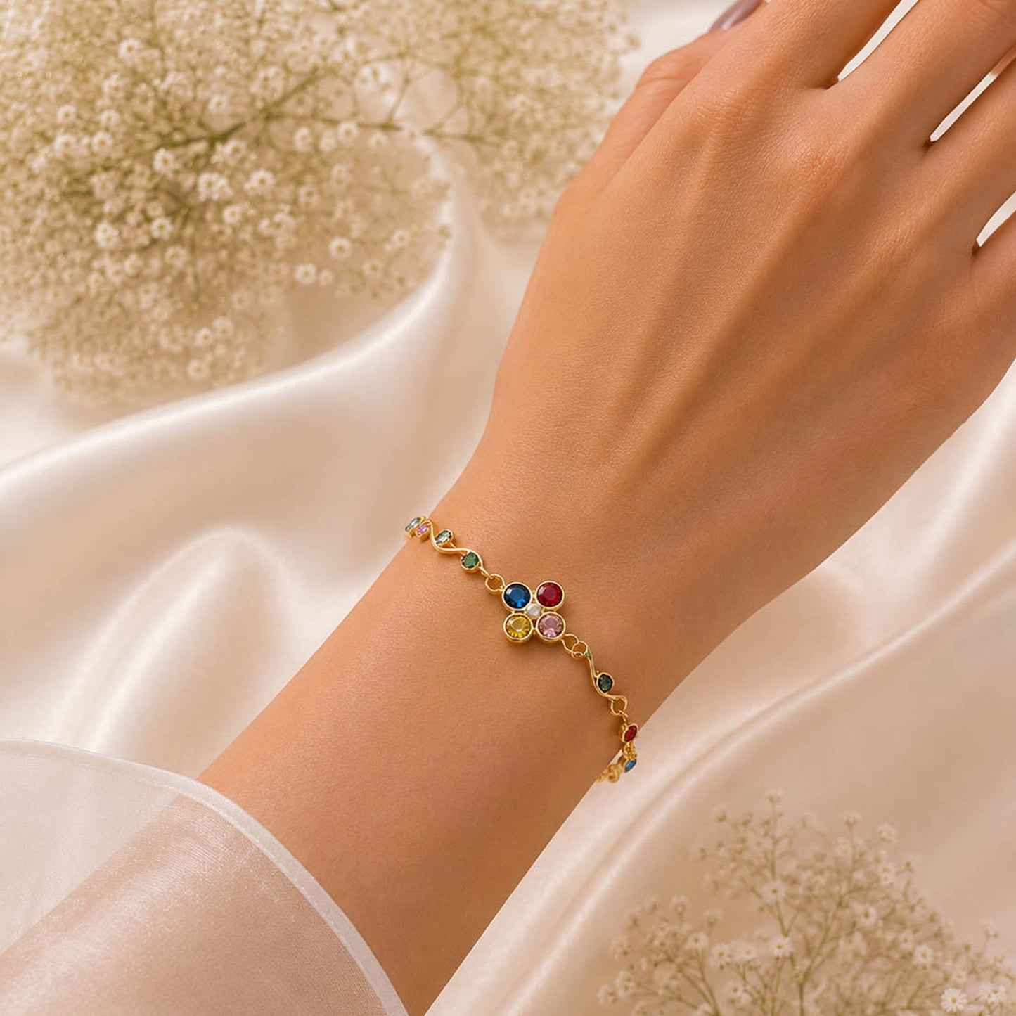 Multi Color Tulip Bracelet with Beautiful Designer Fashion Appeal