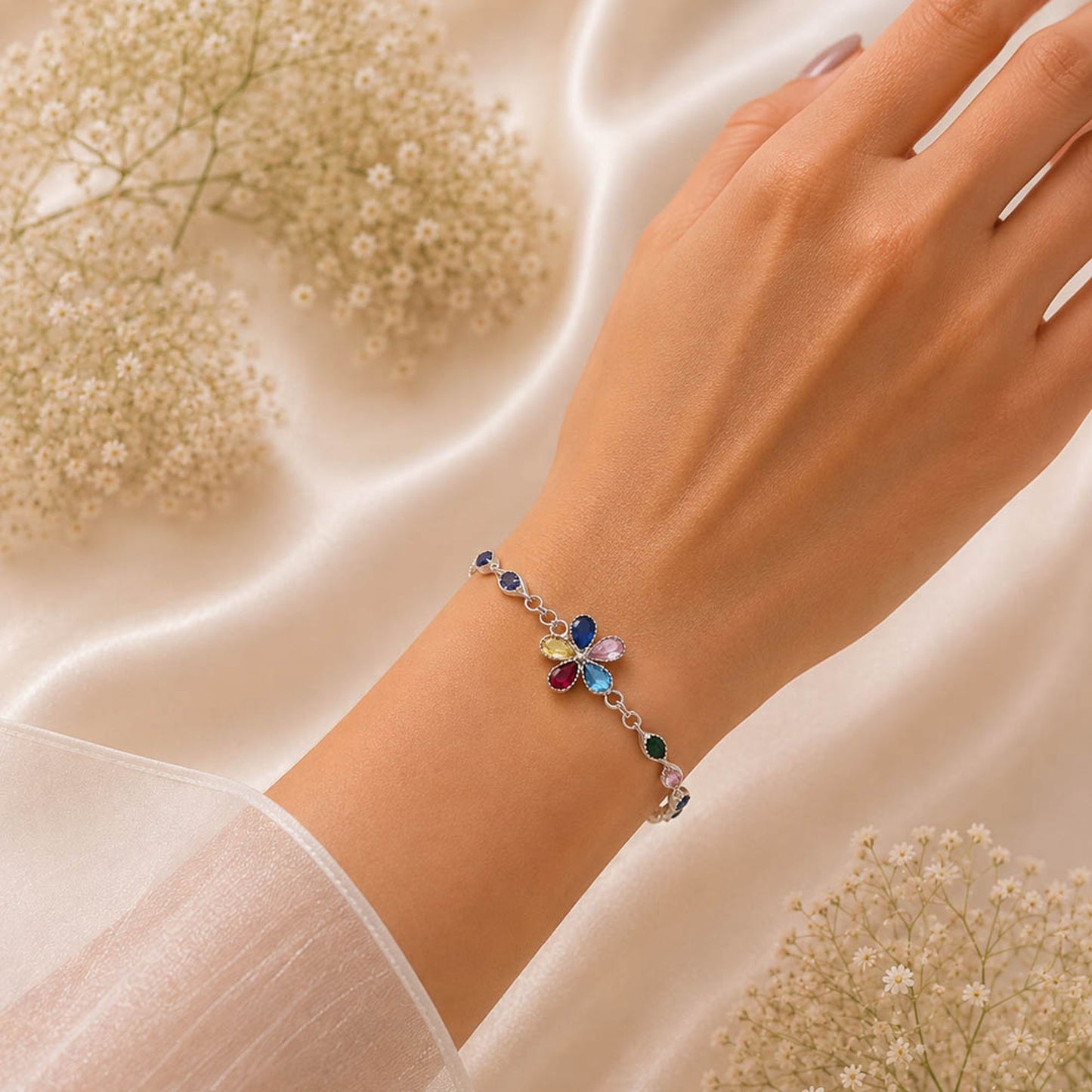 Multi Color Tulip Bracelet Crafted for Stylish Everyday Wear