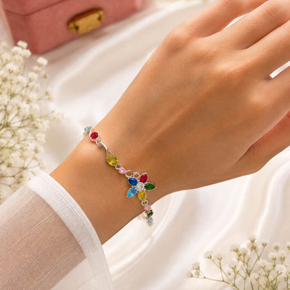 Multi Color Tulip Bracelet Featuring Graceful Traditional Fashion Style