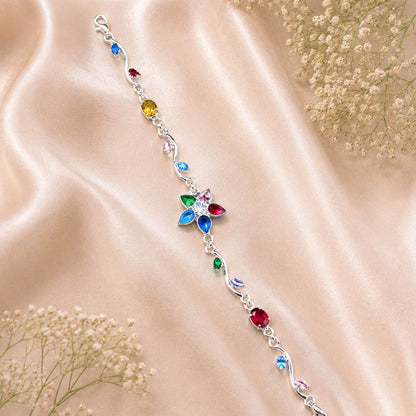 Multi Color Tulip Bracelet Featuring Graceful Traditional Fashion Style