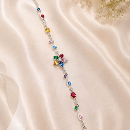Multi Color Tulip Bracelet Featuring Graceful Traditional Fashion Style