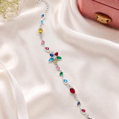 Multi Color Tulip Bracelet Featuring Graceful Traditional Fashion Style