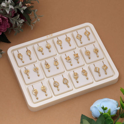 Gold Color 12 Pairs Combo Of Antique Earrings Offering Assorted Traditional Designs For Festive Wear