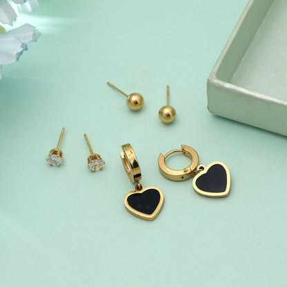 Goldfarbenes 3er-Set antiker Ohrringe Elegantes ethnisches Schmuckset
