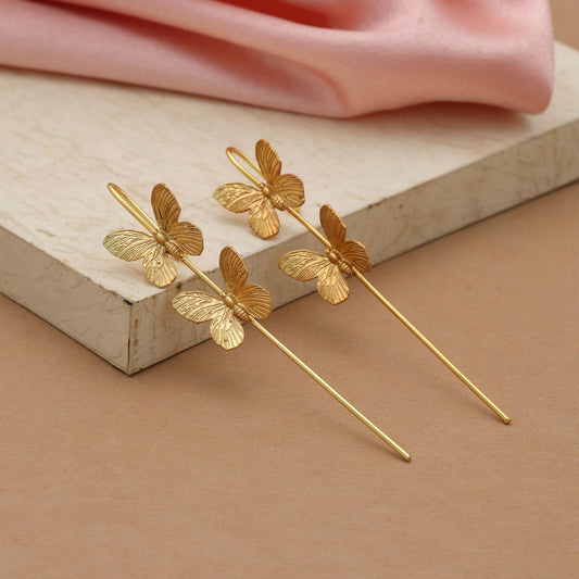 Goldfarbener Earcuff Stylischer Ohrschmuck ohne Piercing Modernes Mode-Statement-Accessoire