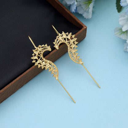 Goldfarbener Earcuff Eleganter Clip-On Ohrschmuck Schicker Party-Look