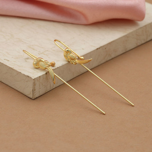 Goldfarbener Earcuff Zeitgenössischer Nicht-Piercing Ohrschmuck Stylisches Statement Modeaccessoire