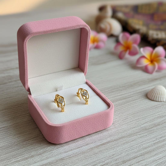 Gold Color Antique Earrings Featuring Elegant Antique Finish For Ethnic Outfits