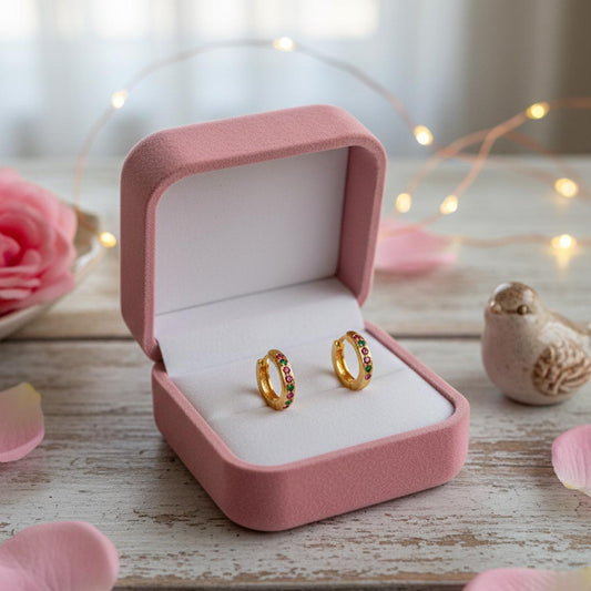 Rani & Green Color Antique Earrings Combining Vibrant Hues With Traditional Antique Craftsmanship