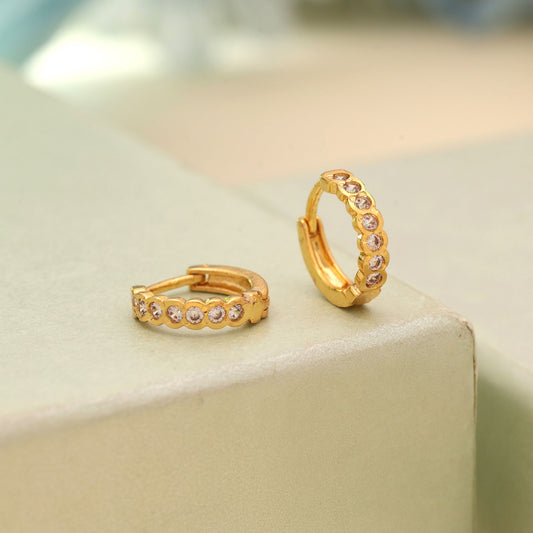 Gold Color Antique Earrings Traditional Ethnic Jewelry Elegant Vintage Style Earrings For Women