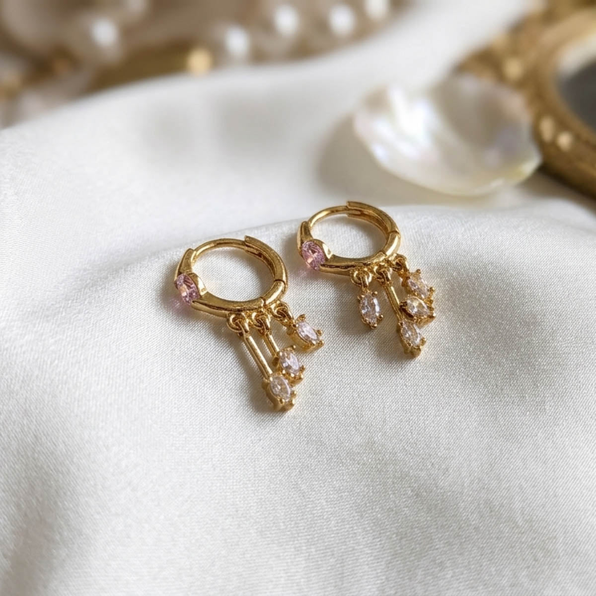 Gold Color Antique Earrings Classic Heritage Inspired Traditional Jewelry For Festive Wear