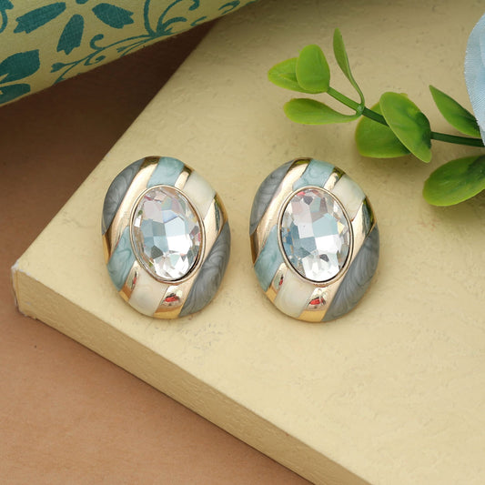 White Color Antique Earrings Elegant Vintage Traditional Party Wear Jewelry Style