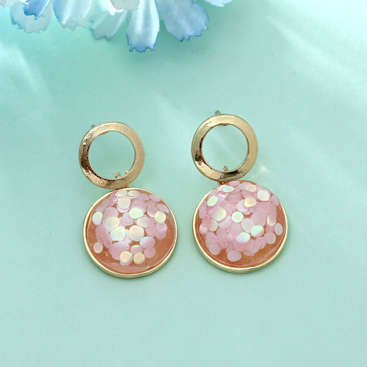 Rosa Farbe Antike Ohrringe Stilvolle Vintage Ethnische Statement-Schmuckdesign