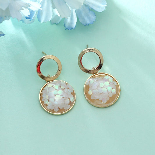 Weiße Antike Ohrringe Elegant Königlich Antik Inspiriert Partyschmuck