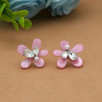 Pink Color Antique Earrings Elegant Antique Inspired Ethnic Fashion Jewelry