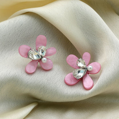 Pink Color Antique Earrings Elegant Antique Inspired Ethnic Fashion Jewelry