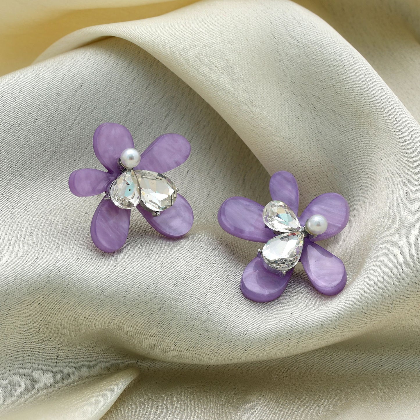 Violettfarbene Ohrringe Antik Königlicher Vintage-Stil Ethnisches Schmuckdesign