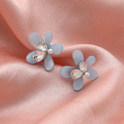 Sky Blue Color Antique Earrings Stylish Traditional Vintage Jewelry Design
