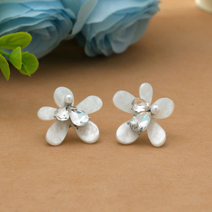 White Color Antique Earrings Traditional Antique Style Ethnic Fashion Jewelry