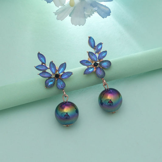 Blaue Antik-Ohrringe Elegantes traditionelles Antik-Schmuckstück