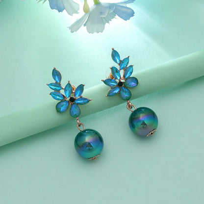 Rama-Grün Antike Ohrringe Einzigartiger Vintage Ethno-Schmuck