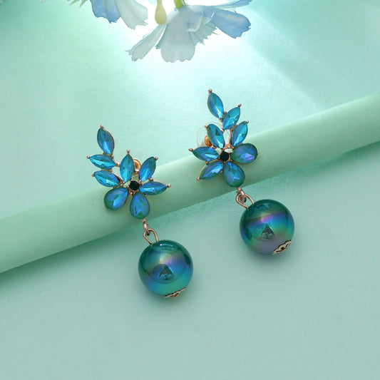 Rama-Grün Antike Ohrringe Einzigartiger Vintage Ethno-Schmuck