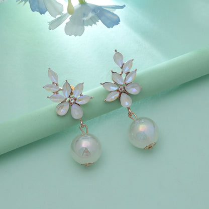 White Color Antique Earrings Stylish Vintage Ethnic Jewelry