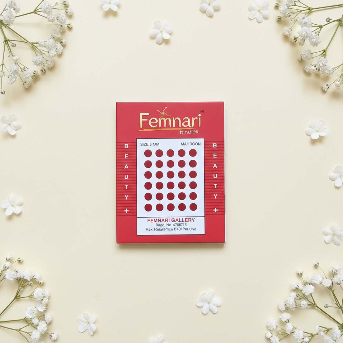 Rotes Bindi-Buch für Damen & Mädchen – Gesamtstückzahl: 1440 (BND120RED)