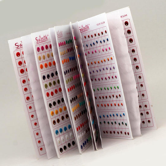 Mehrfarbiges Bindi-Buch aus Samt für Frauen und Mädchen – Gesamtstückzahl: 960