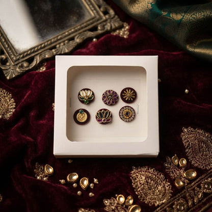 Multi Color 6 Pieces Bindi Combo For Women & Girls with Beautiful Traditional Designer Appeal