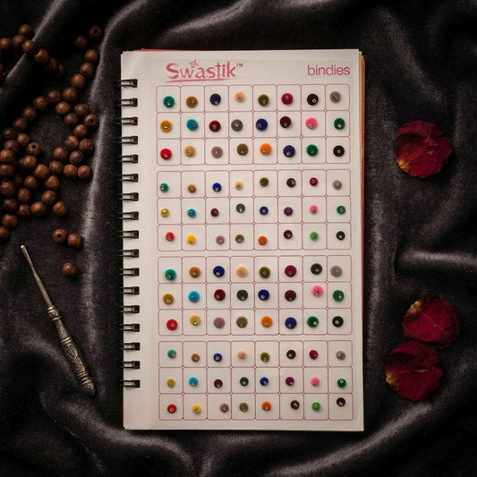Assorted Color All In One Bindi Book For Women And Girls With 576 Total Pieces