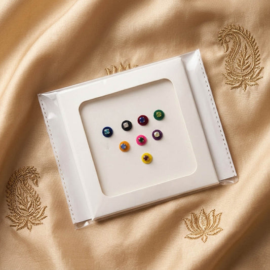 Traditional Multi Color Bindi Combo Pack For Women And Girls Set Of Total Eight Pieces